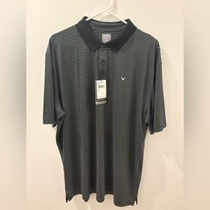 Men's XL Callaway Black Striped Polo Golf Shirt. New with Tags